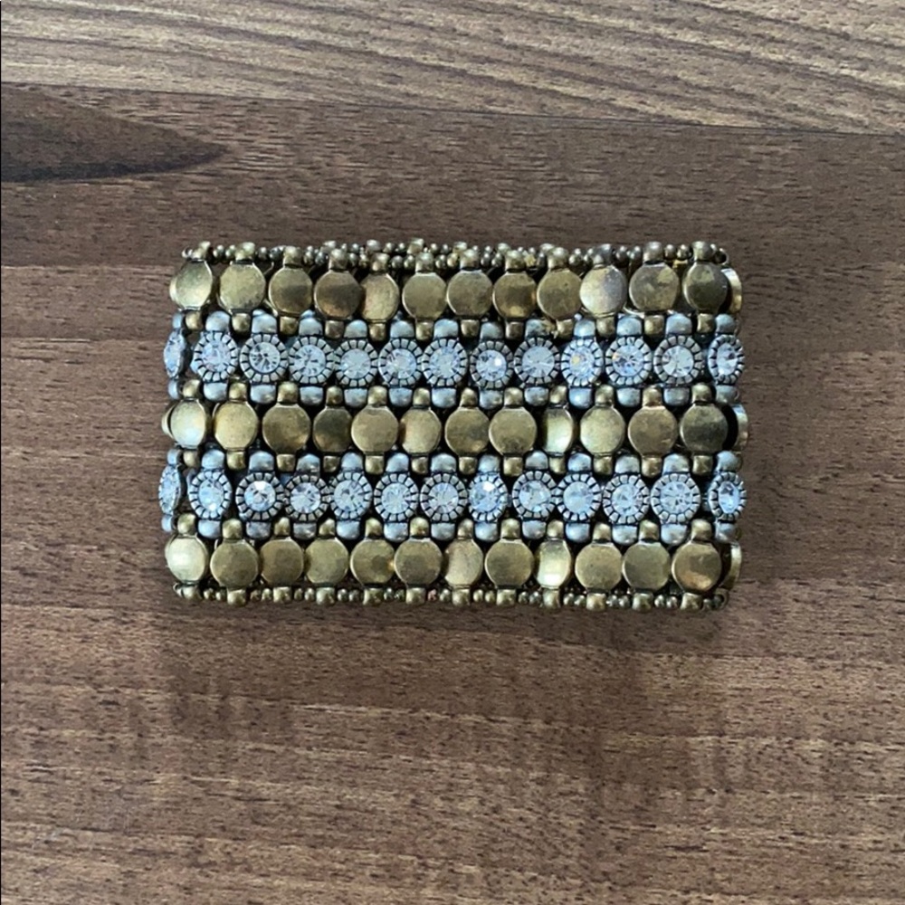 SOLD Boho Brass Stretchy Bracelet